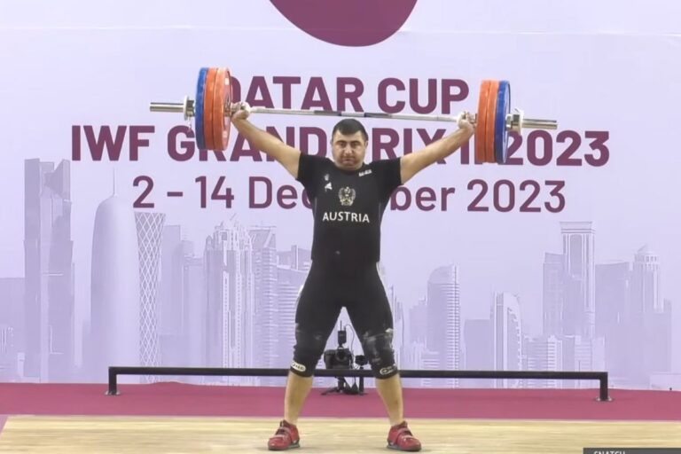 Martirosjan Sargis secured bronze in Snatch at the 2023 Grand Prix II weightlifting competition in Qatar