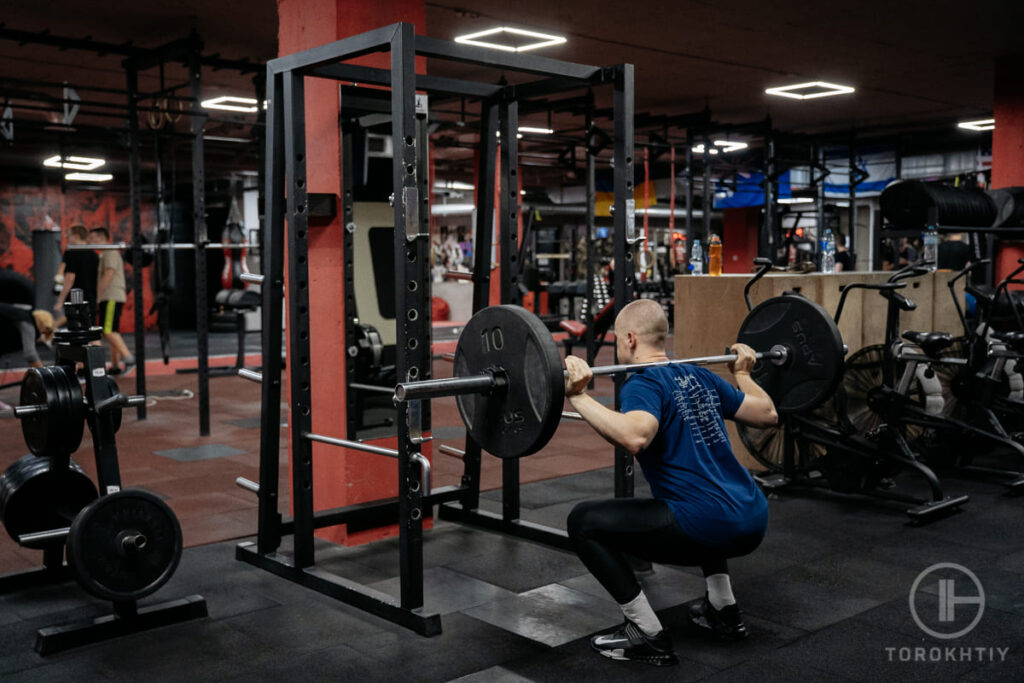 training using squat rack