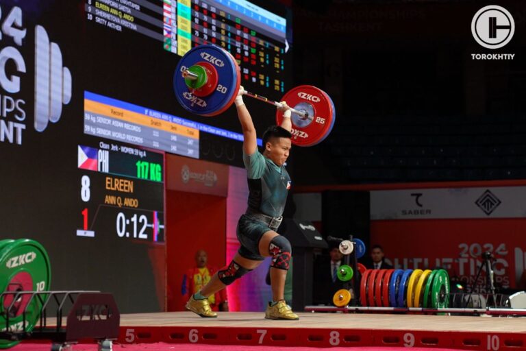 IWF Asian Championships 2024: Elreen Ann Q.Ando won Silver in Total Results  (Silver in Clean & Jerk)