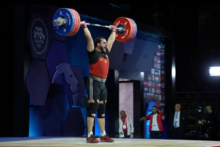 Samvel Gasparyan won Silver (Total) in the Men’s 102 kg Category (2024 European Weightlifting Championships)