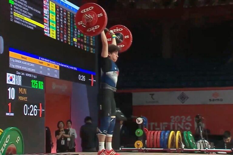 Mun Minhee won Bronze in the Women’s 71 kg Event At The 2024 IWF Asian Championships